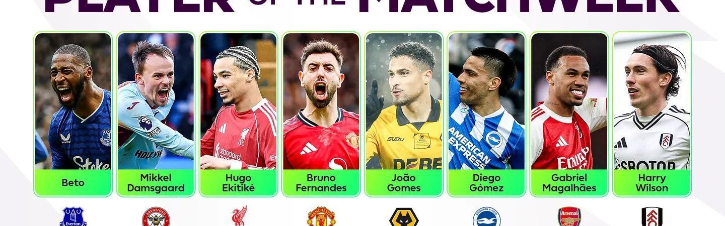 开云官网登录入口-英超第28轮最佳球员候选：埃基蒂克、B费、加布里埃尔在列